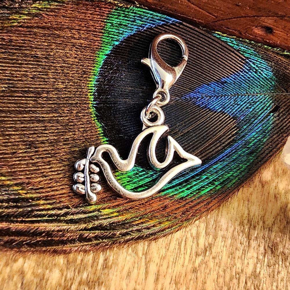 5/$25 Peace Dove Charm for Bird Charm Bracelet Nondenominational Religious Gift
